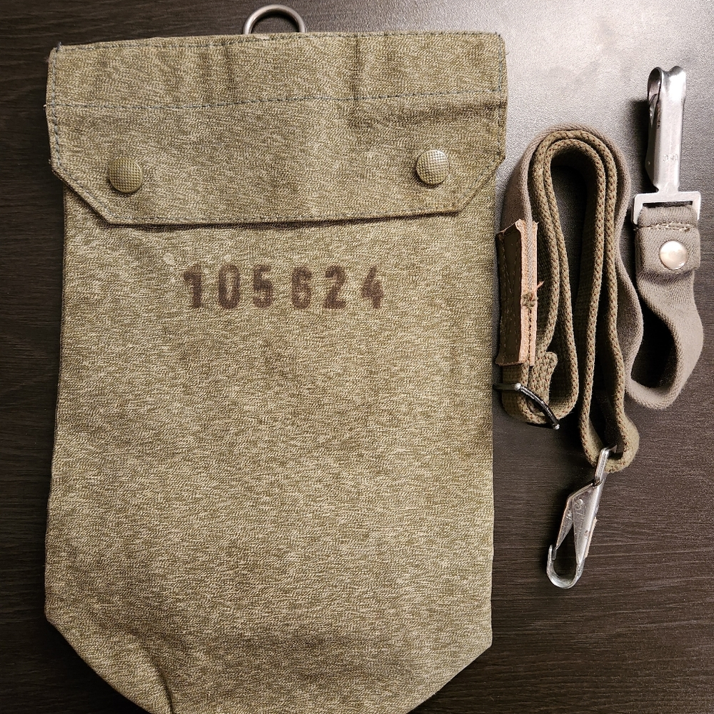 Vintage Switzerland Military Surplus Salt and Pepper Ammunition Utility Bag